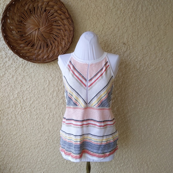 White House Black Market Tops - Whbm knitted tank top with key hole back metallic